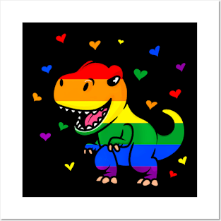 LGBT Pride Flag  Dinosaur Pride Colors Posters and Art